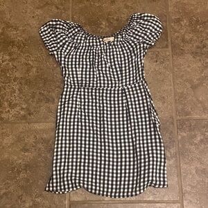 Hollister Black and White Gingham Mini Dress
